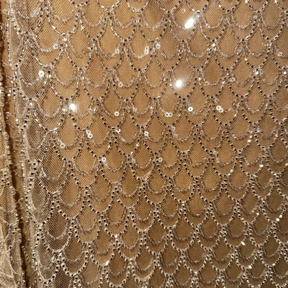 Zara Dress Gold Sequin Skirt, size Large, NWT - Picture 9 of 13